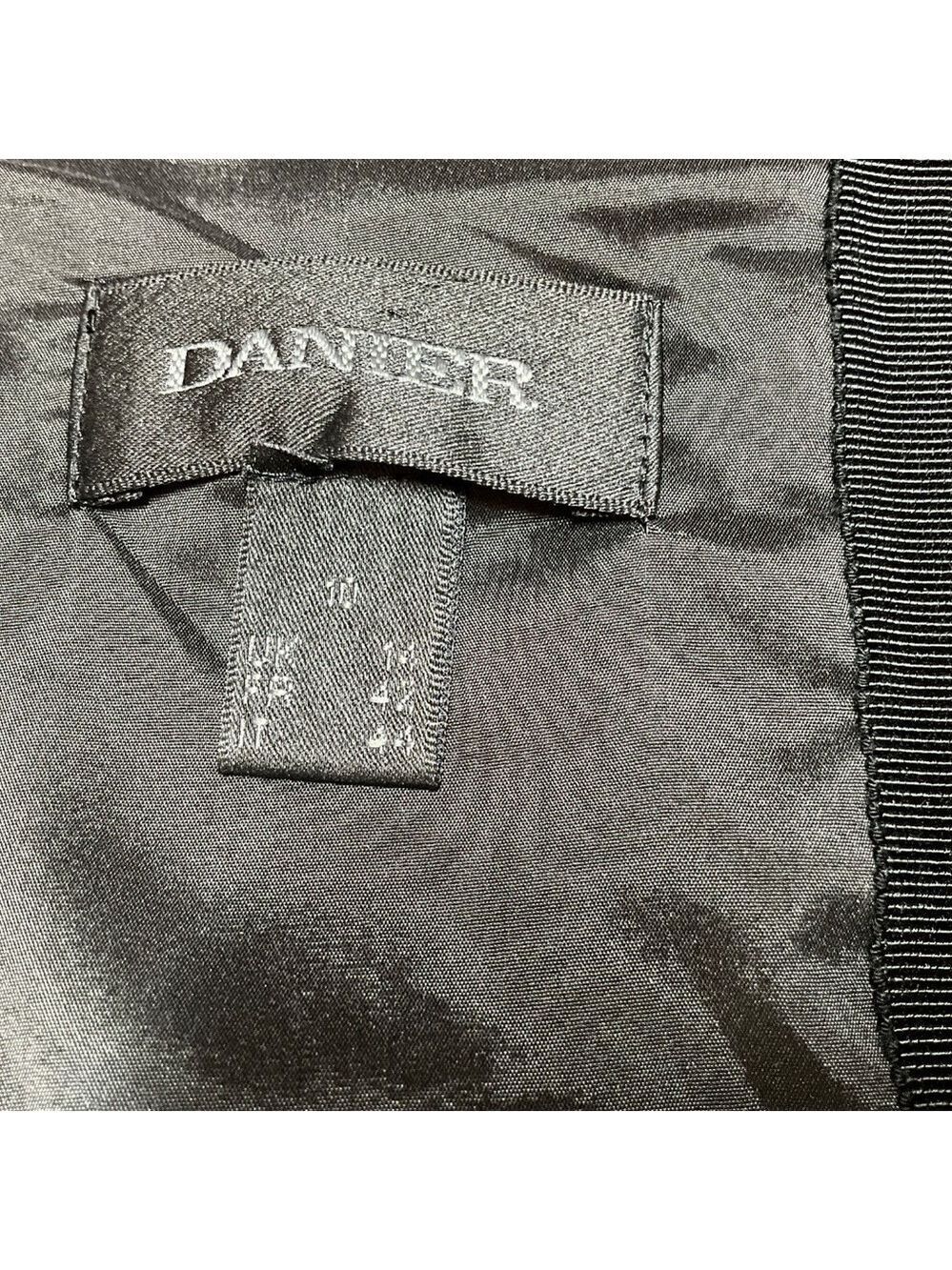 DANIER LEATHER Pencil Skirt Leather Inserts Sz 10 - Picture 5 of 11